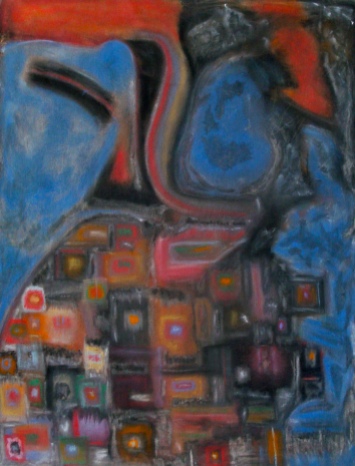 Babylon – 18″ x 24″. chalk pastel on paper. 2010. (Drwg #9)