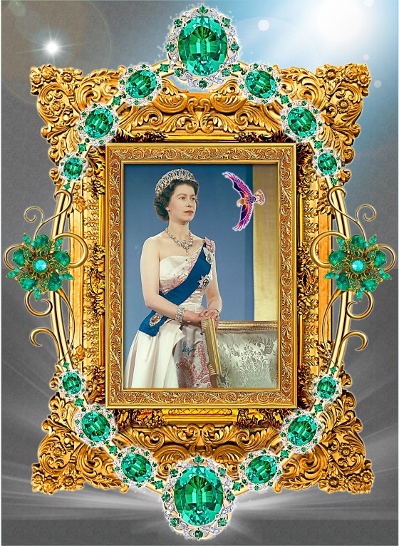 Queen Elizabeth II Official Portrait for 1959 Tour - Enhanced and Framed by SoundEagle